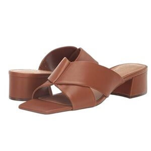 Vince Camuto Women's Seedanta Block Heel Sandal Size 9 Classic Barn Brown NWOB